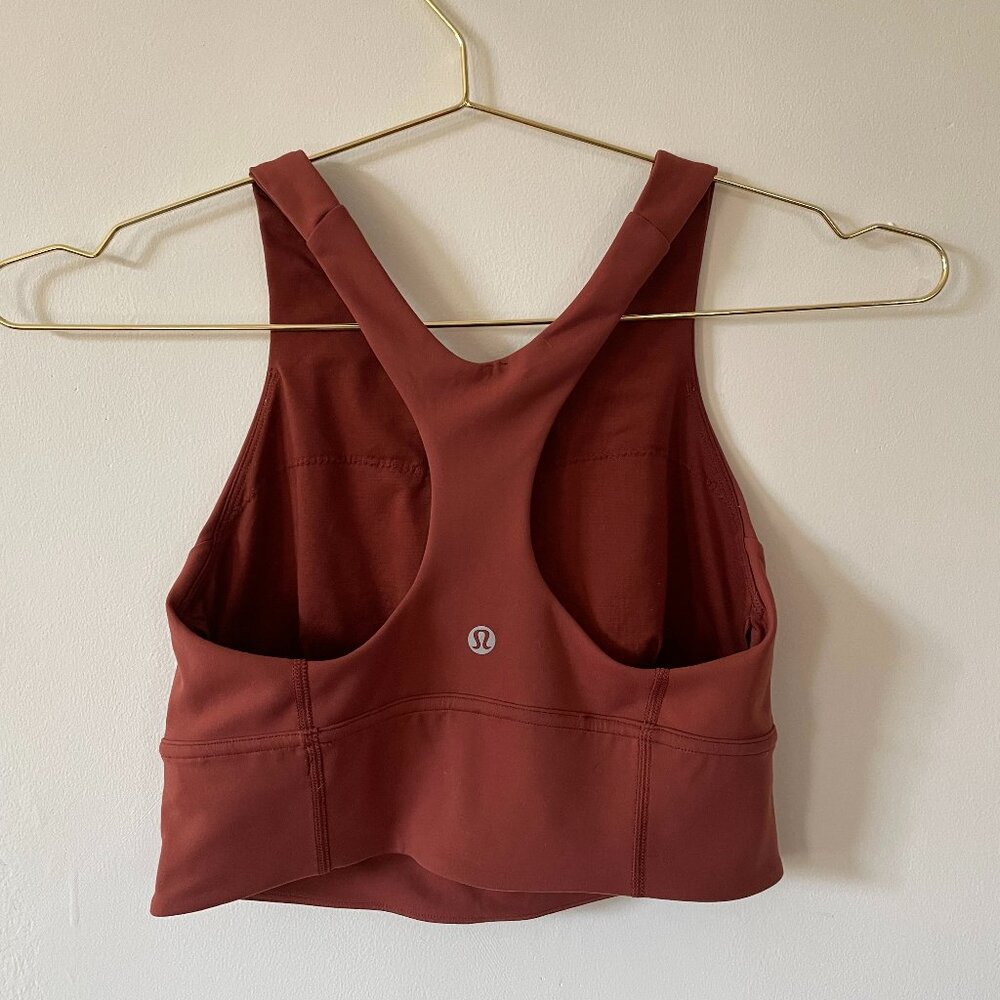 Lululemon Rust Brown Sports Bra Top Size 6 Small